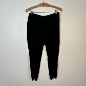 Chico's Pants Size 3 Womens XL Black Pull On Velour Velvet Feel Stretch Comfort
